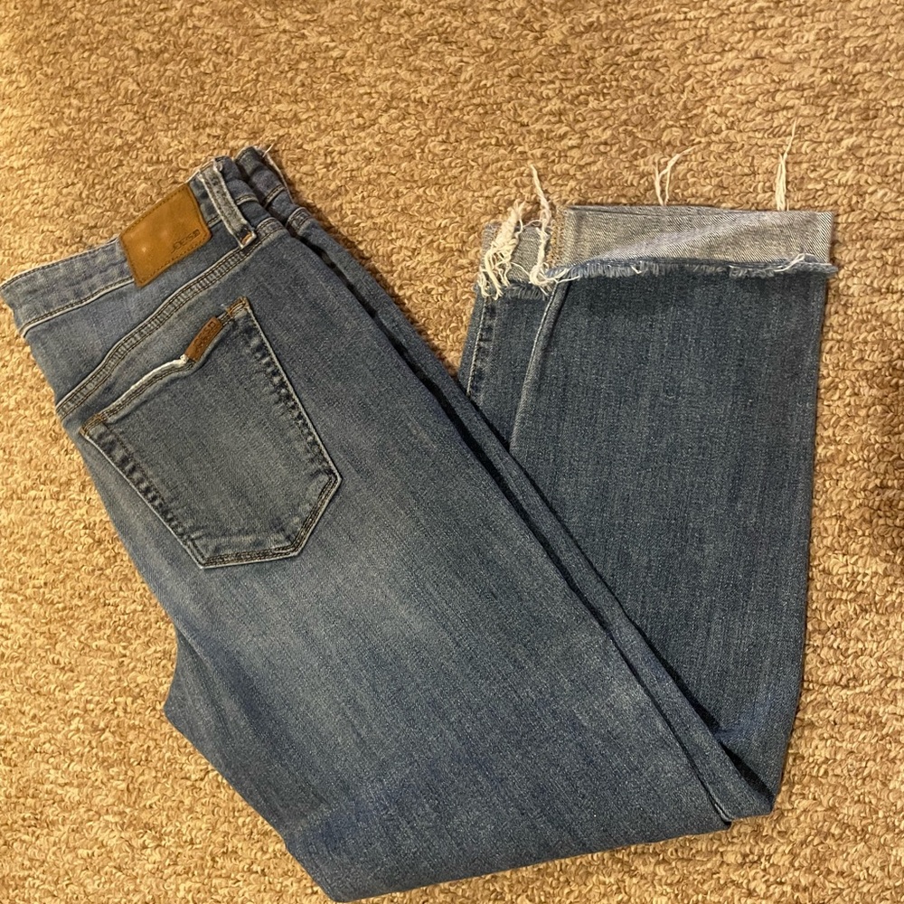 Joe's Jeans THE SMITH Mid Rise Straight Crop - Distressed Women 27